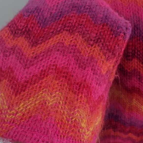 Vintage One Step Up Mohair Bright Zig Zag Sweater - Picture 6 of 10